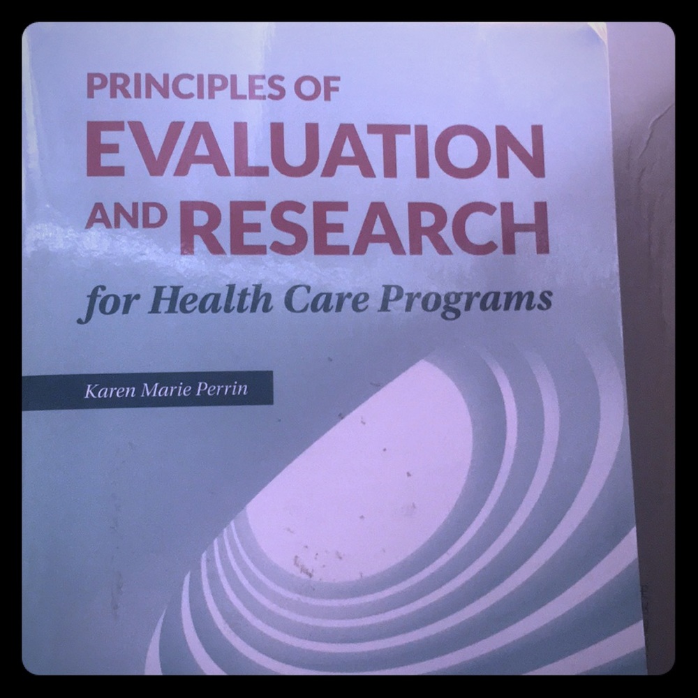 Principles of evaluation and research text book